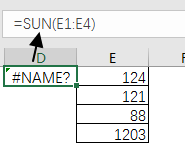 excel 公式 #NAME? 错误