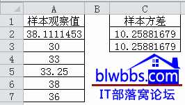 excel var函数