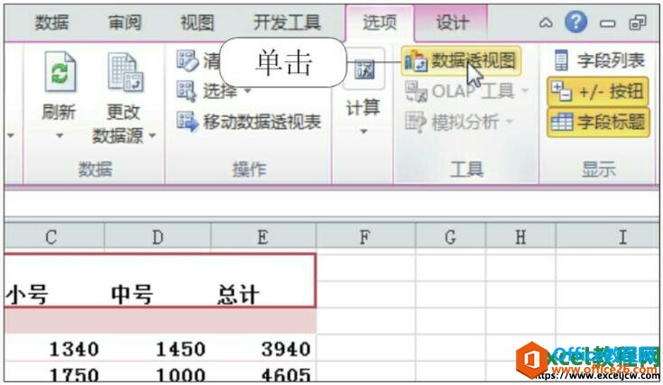 在excel2010表格中插入数据透视图