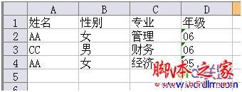 某列、某行有重复数据