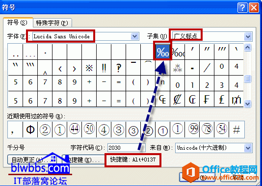 word中千分号